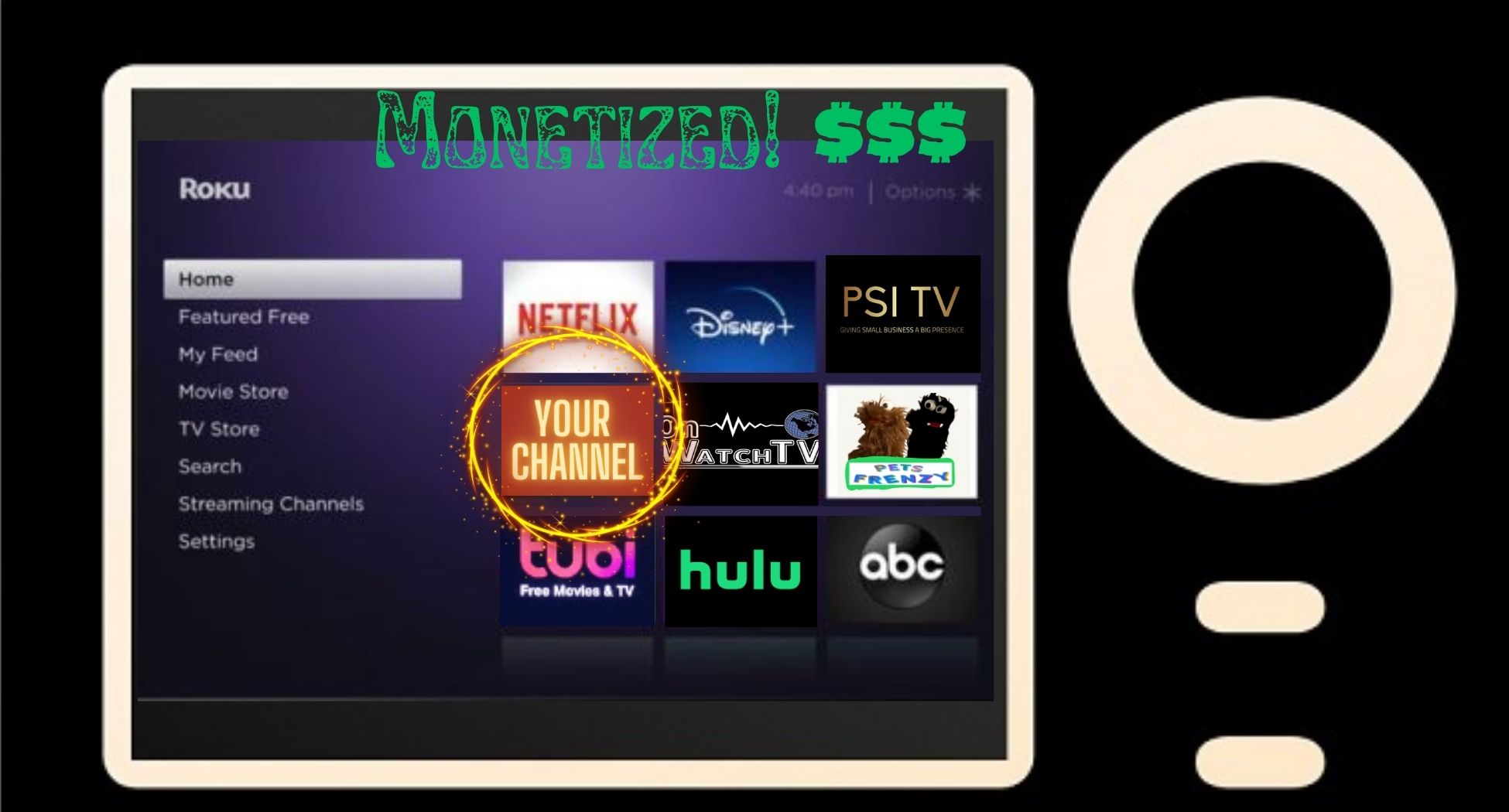 Monetized TV Channel