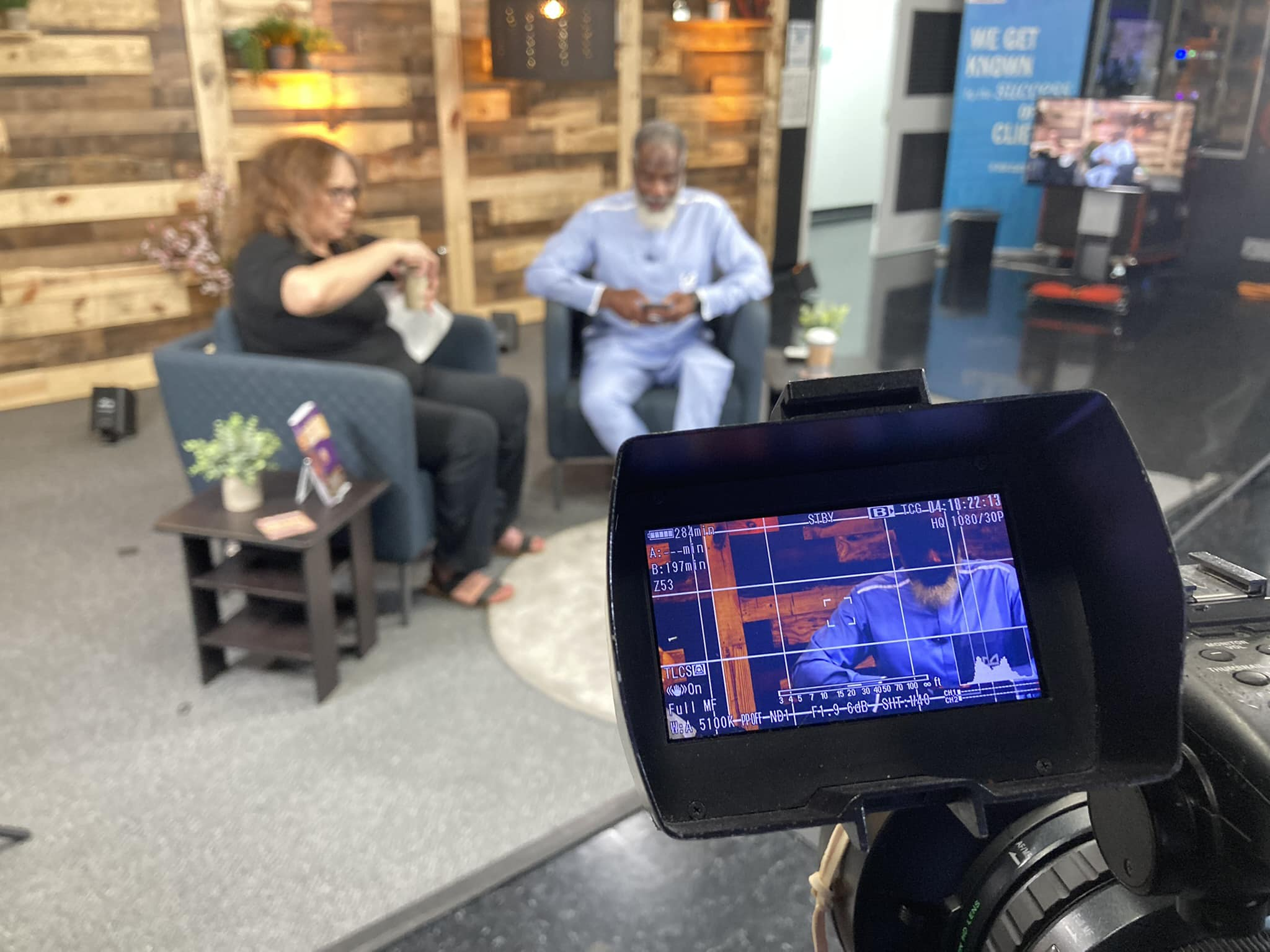 PSI TV professional studio production setup with camera monitor